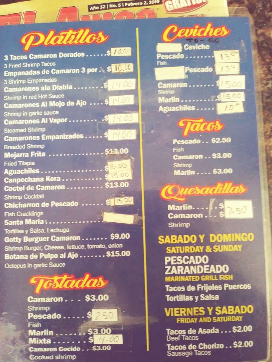 Ceviches mariscos estilo Nayarit Menu - Image 5